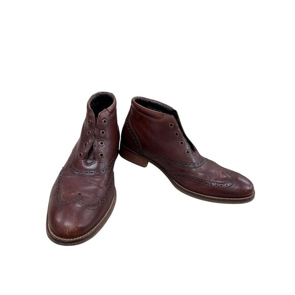Cole Haan Other - Cole Haan Mens Brown Leather Ankle Wingtip Boots 8M SKU 7796